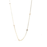 14k White Gold 1.50CT G SI1 Round Diamond By The Yard Necklace